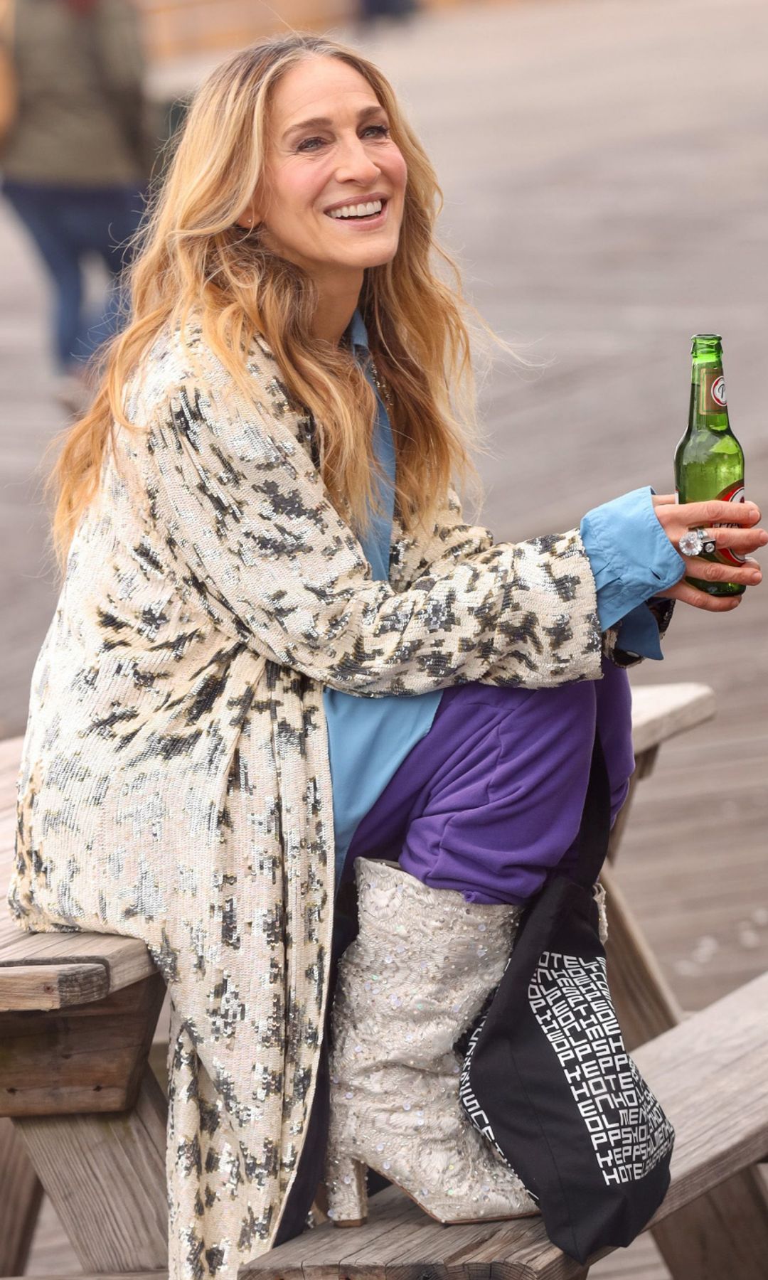 Sarah Jessica Parker enfundada en sus botas de caña XL