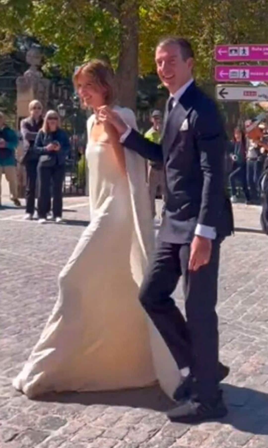 La pareja el día de su boda