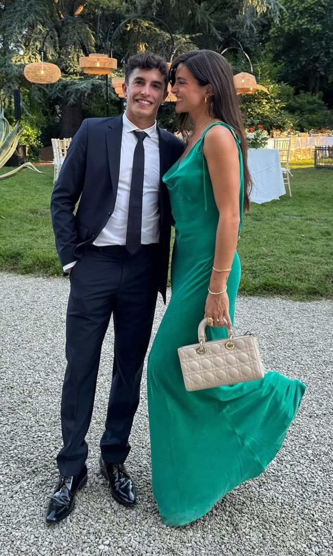 Gemma Pinto y Marc Márquez en una boda en Italia
