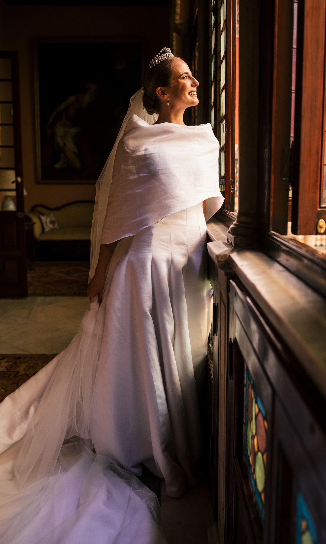 Vestido de novia de lino desmontable Pol Núñez