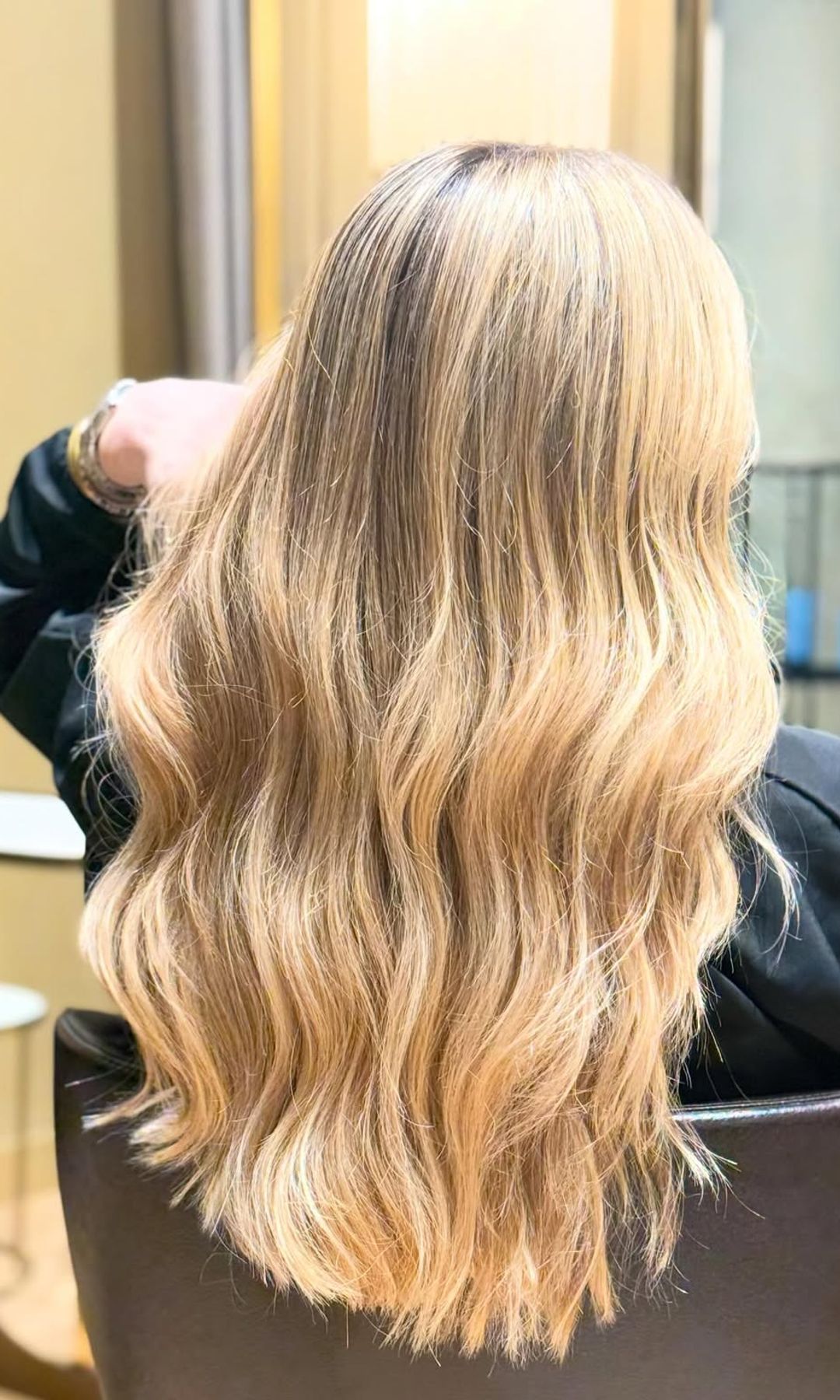 Mechas en cabello rubio
