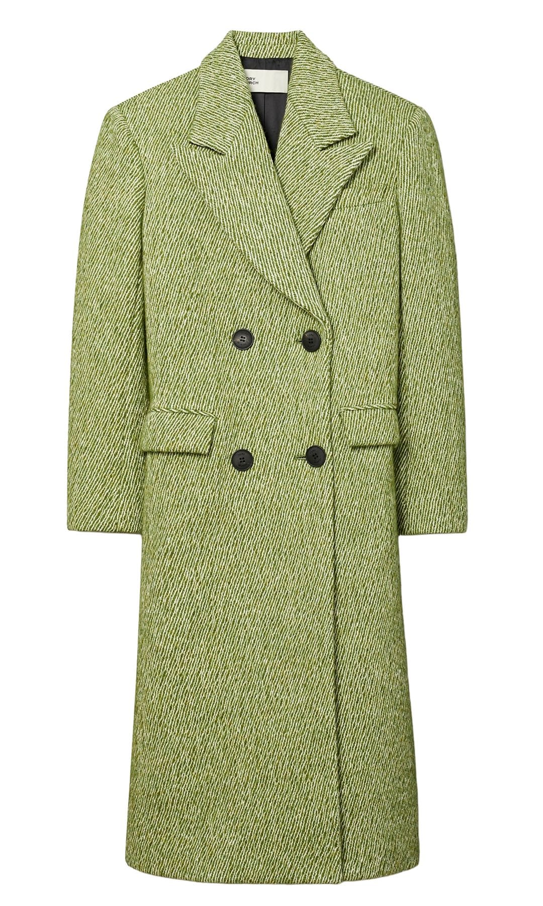 Abrigo largo de doble botonadura (1.545 €), de Tory Burch