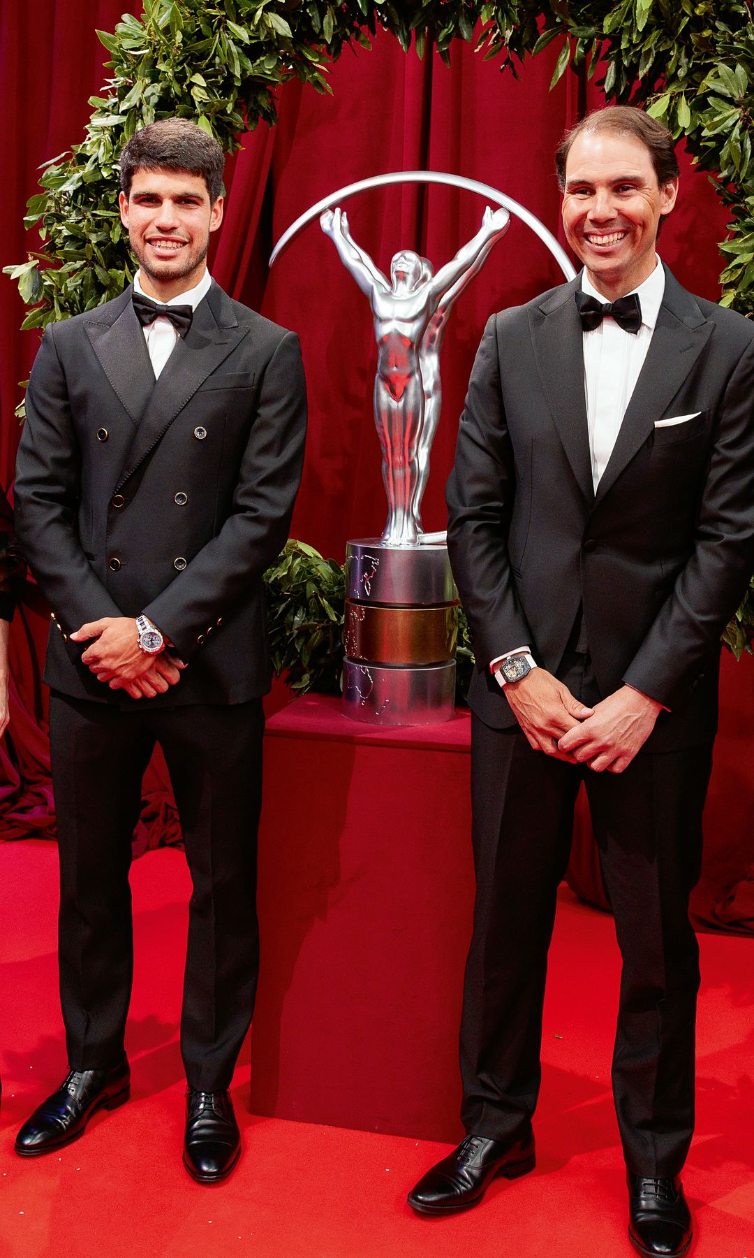 Carlos Alcaraz y Rafa Nadal en los Laureus