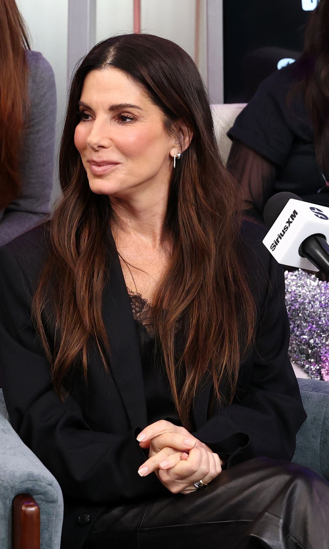 NEW YORK, NEW YORK - SEPTEMBER 09: Sandra Bullock speaks during SiriusXM's Front Row with the cast of 'Practical Magic 2' hosted by Andy Cohen at SiriusXM Studios on September 09, 2026 in New York City