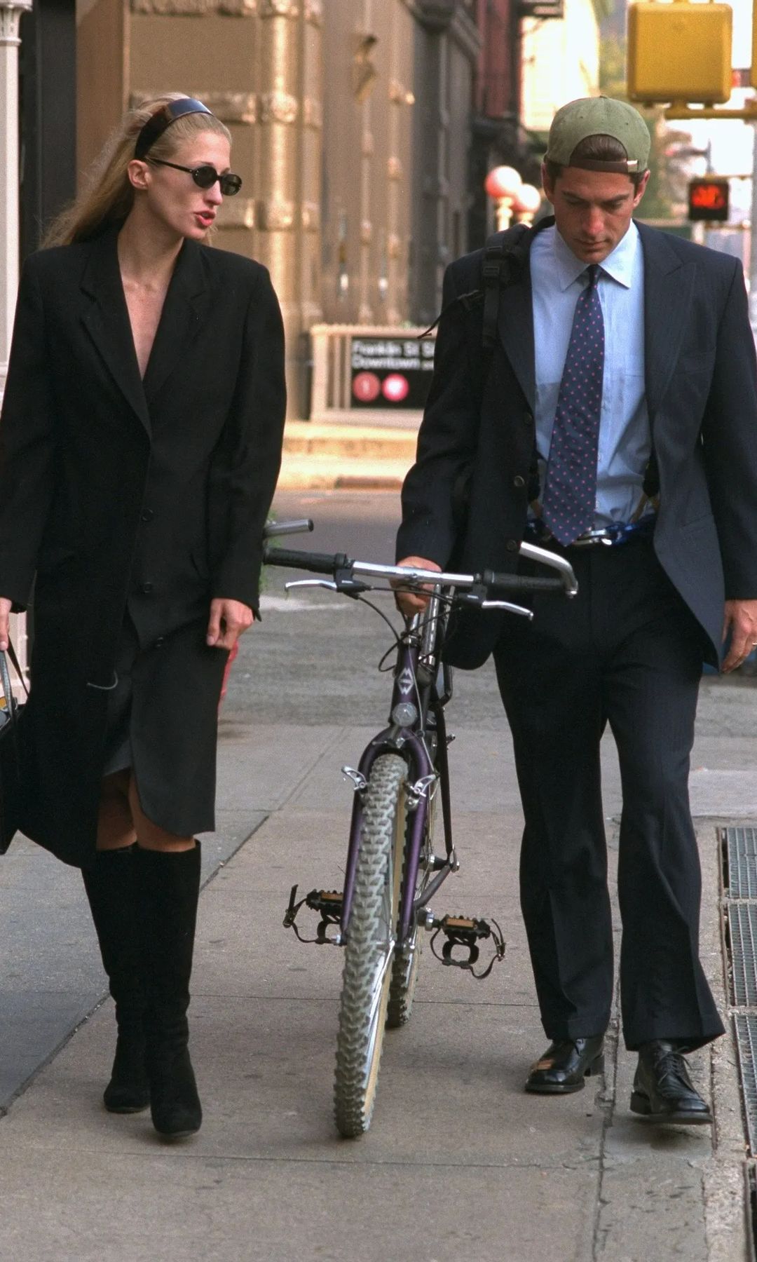 Carolyn Bessette y John F. Kennedy Jr. en Nueva York.