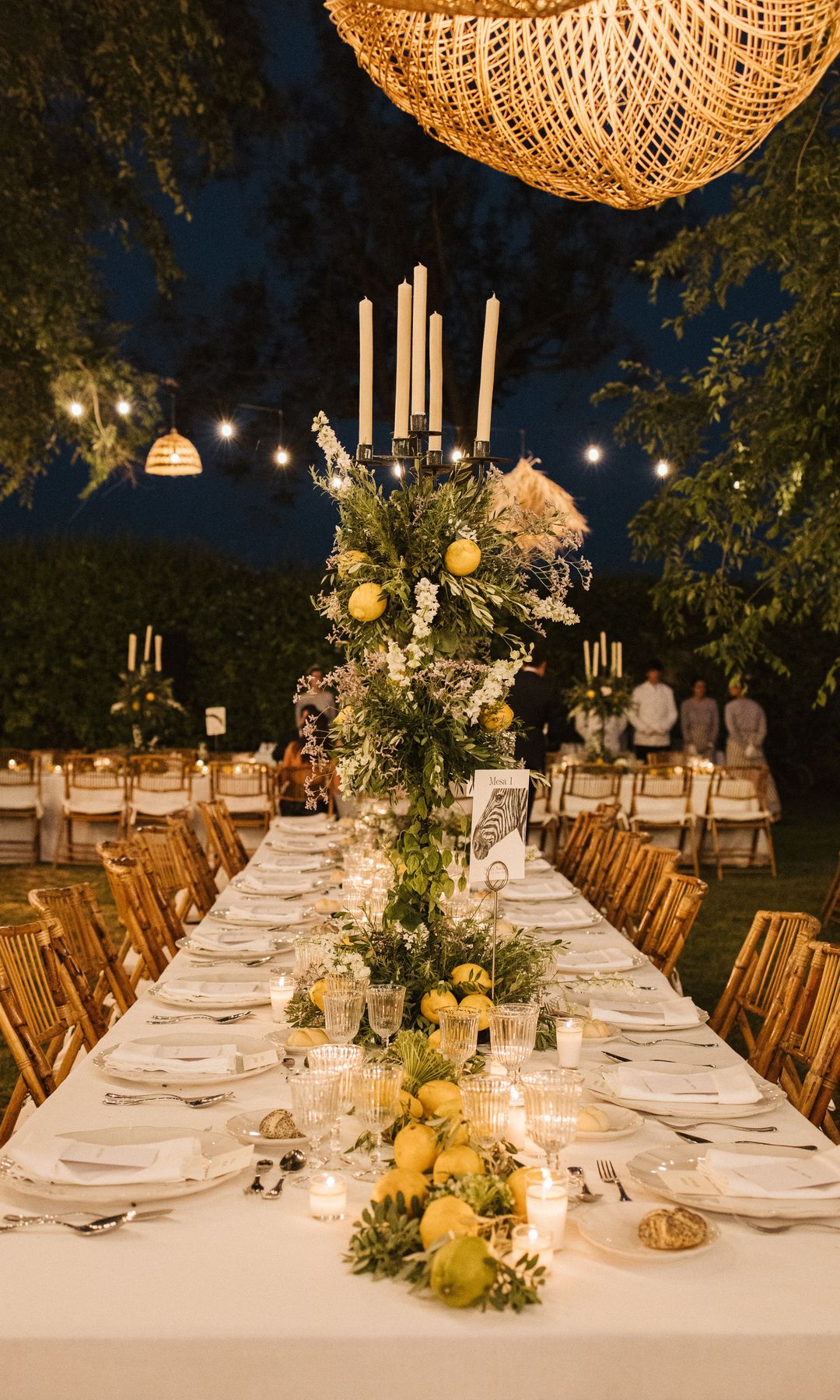 Detalle de la mesa nupcial