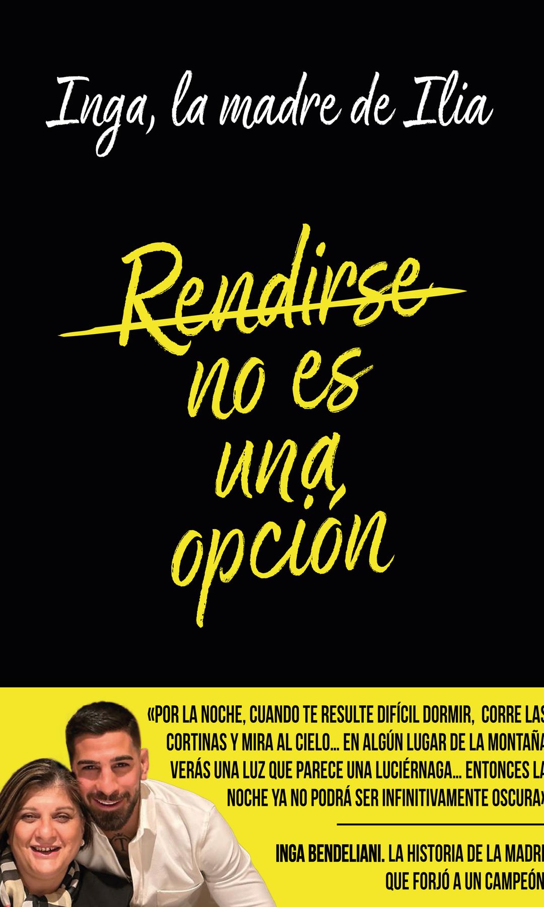 Portada del libro 'Rendirse no es una opción' de Inga 