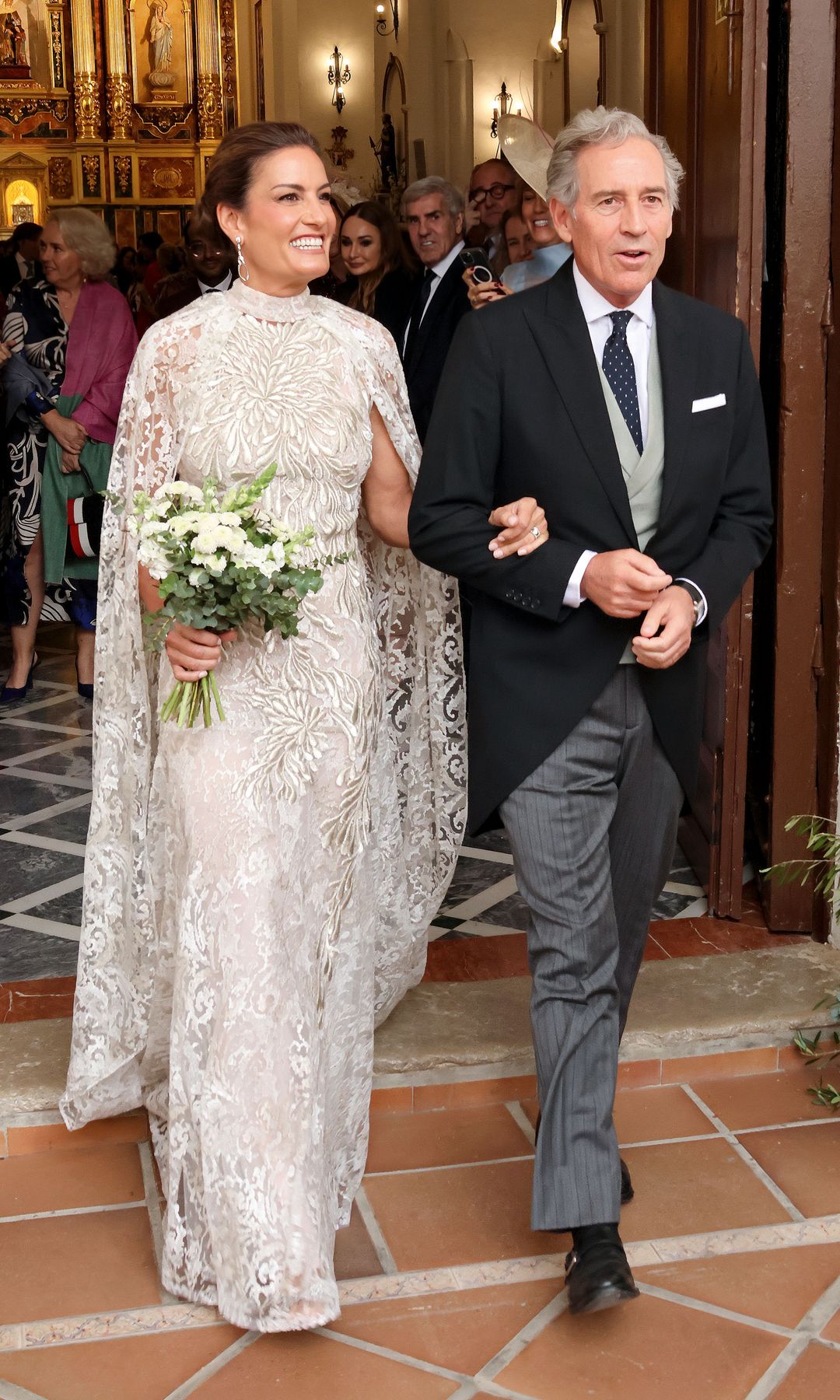 Carlos Fernández de Araoz y Conchita Calderón el día de su boda