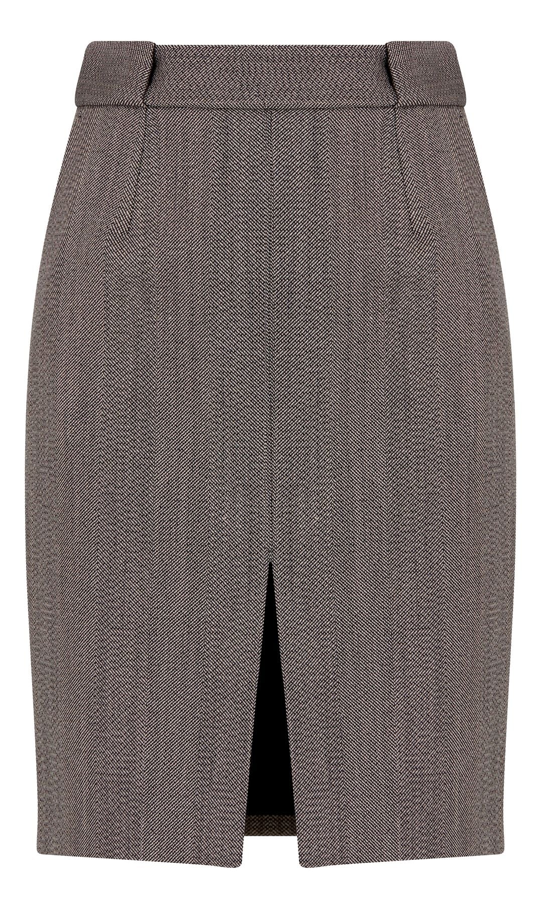 Falda lápiz con abertura (510 €), de Emporio Armani