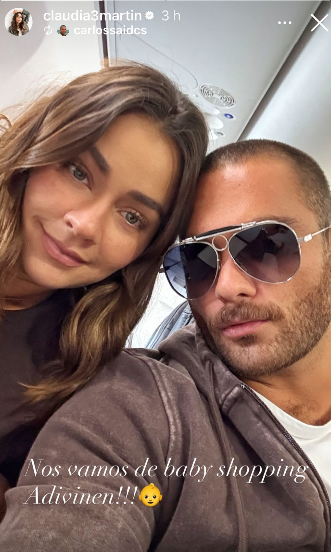 Claudia Martín y Carlos Said se fueron de viaje a Estados Unidos para hacer unas compras para el bebé que esperan.