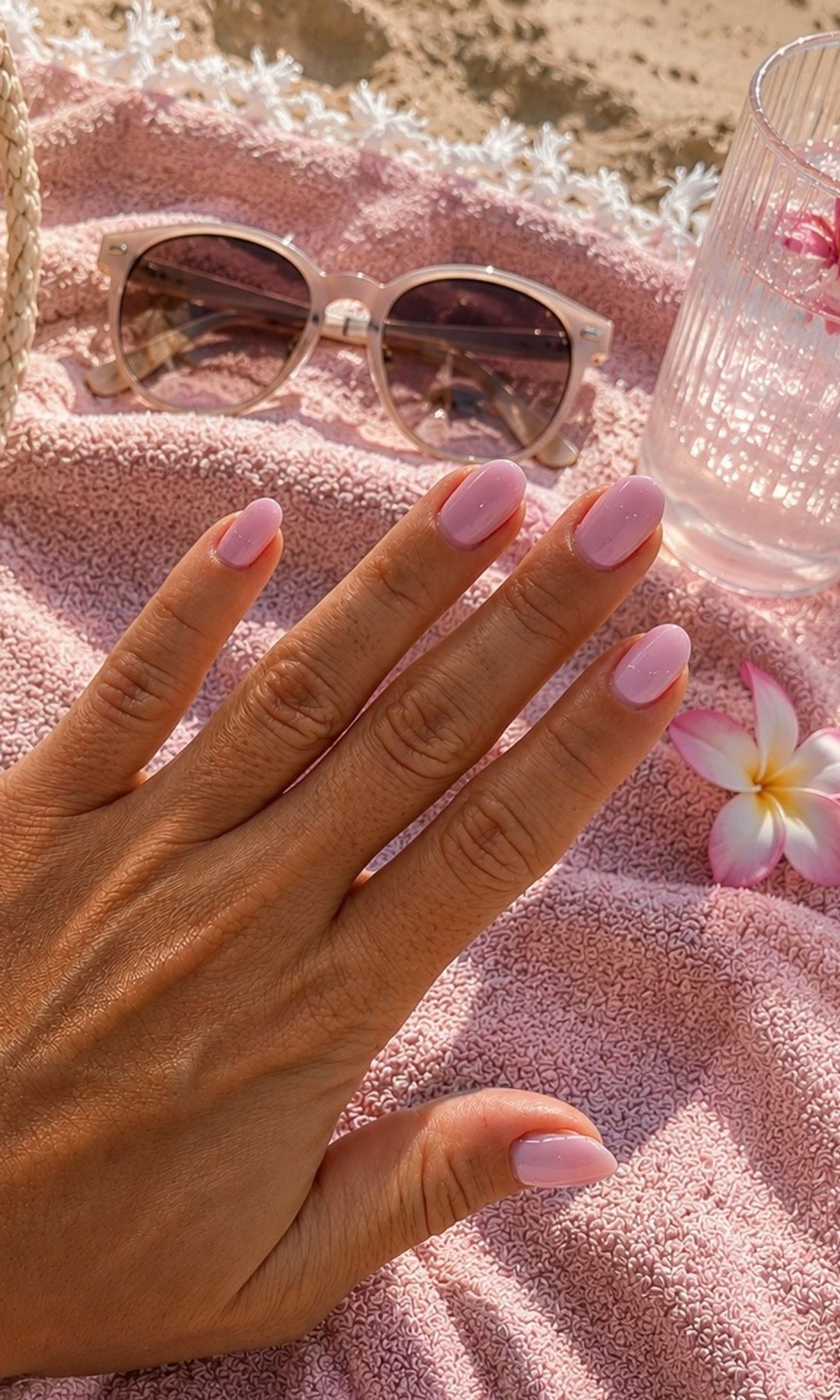 Manicura rosa sauve