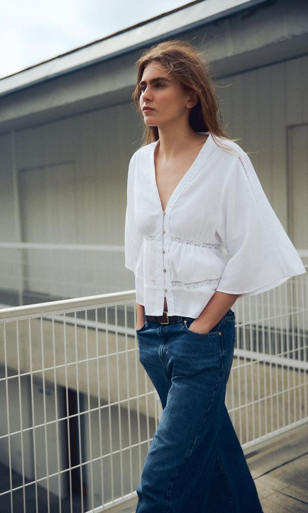 camisa con entredoses