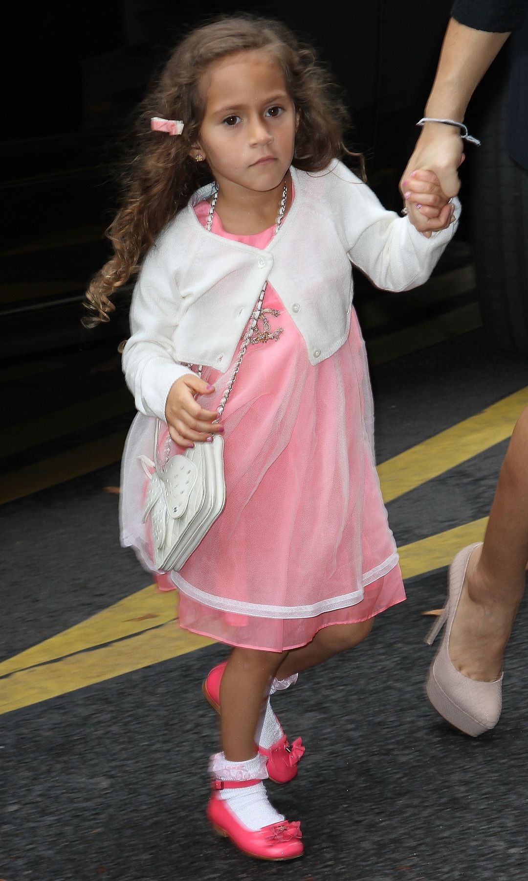 PARIS, FRANCE - OCTOBER 02: Emme Lopez Anthony is seen arriving at her hotel on October 2, 2012 in Paris, France.  (Photo by Marc Piasecki/FilmMagic)