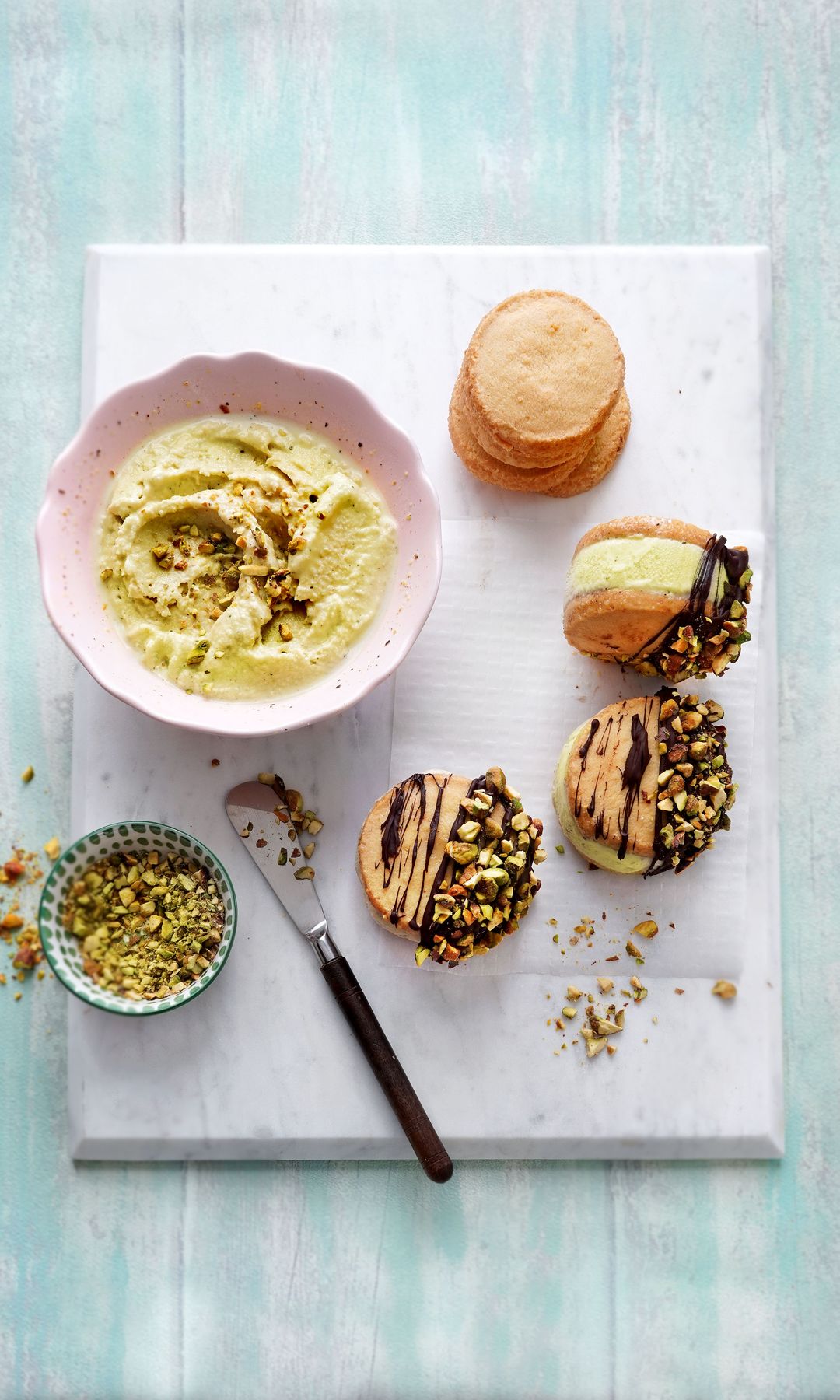 Sándwich helado de pistacho