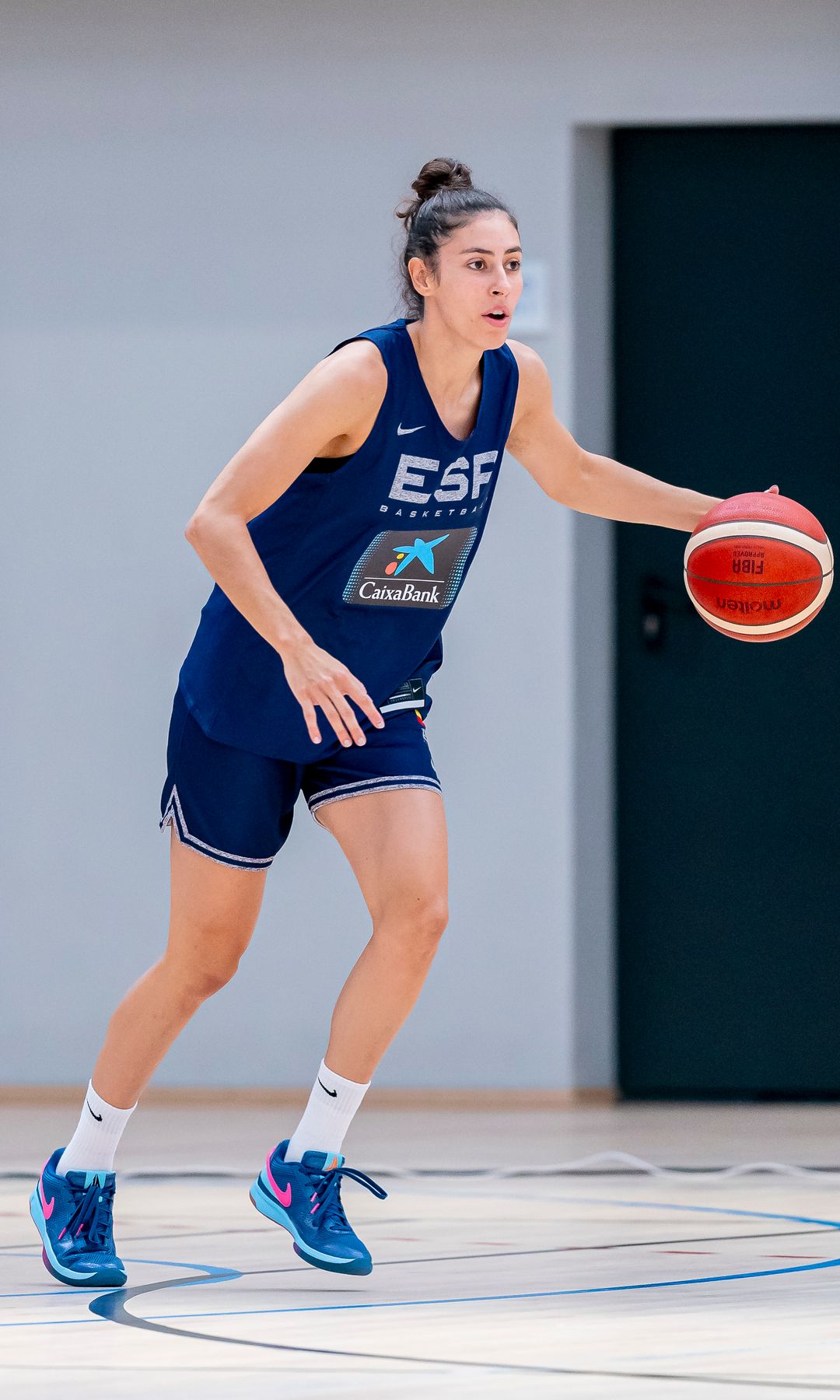 María Conde durante un entrenamiento
