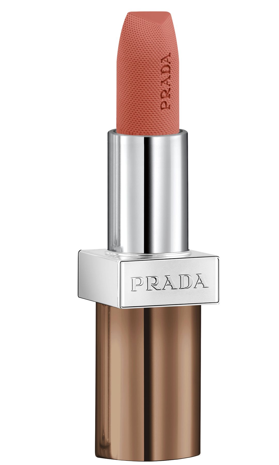 Labial edición limitada Monochrome Soft Matte Brown (45 €), de Prada