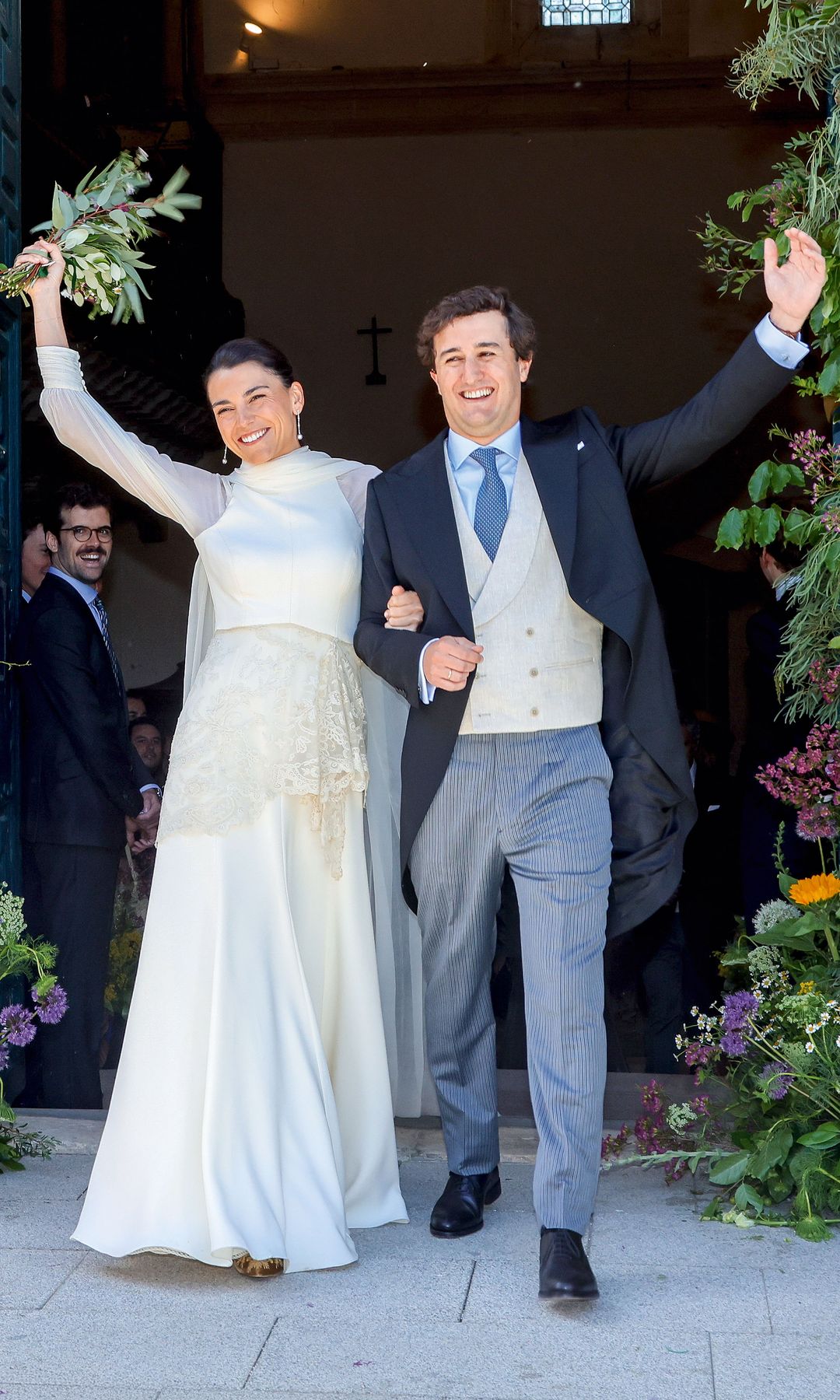 Un retrato de los recién casados Maria Milans del Bosch Barroso yJuan Bosco Olalquiaga