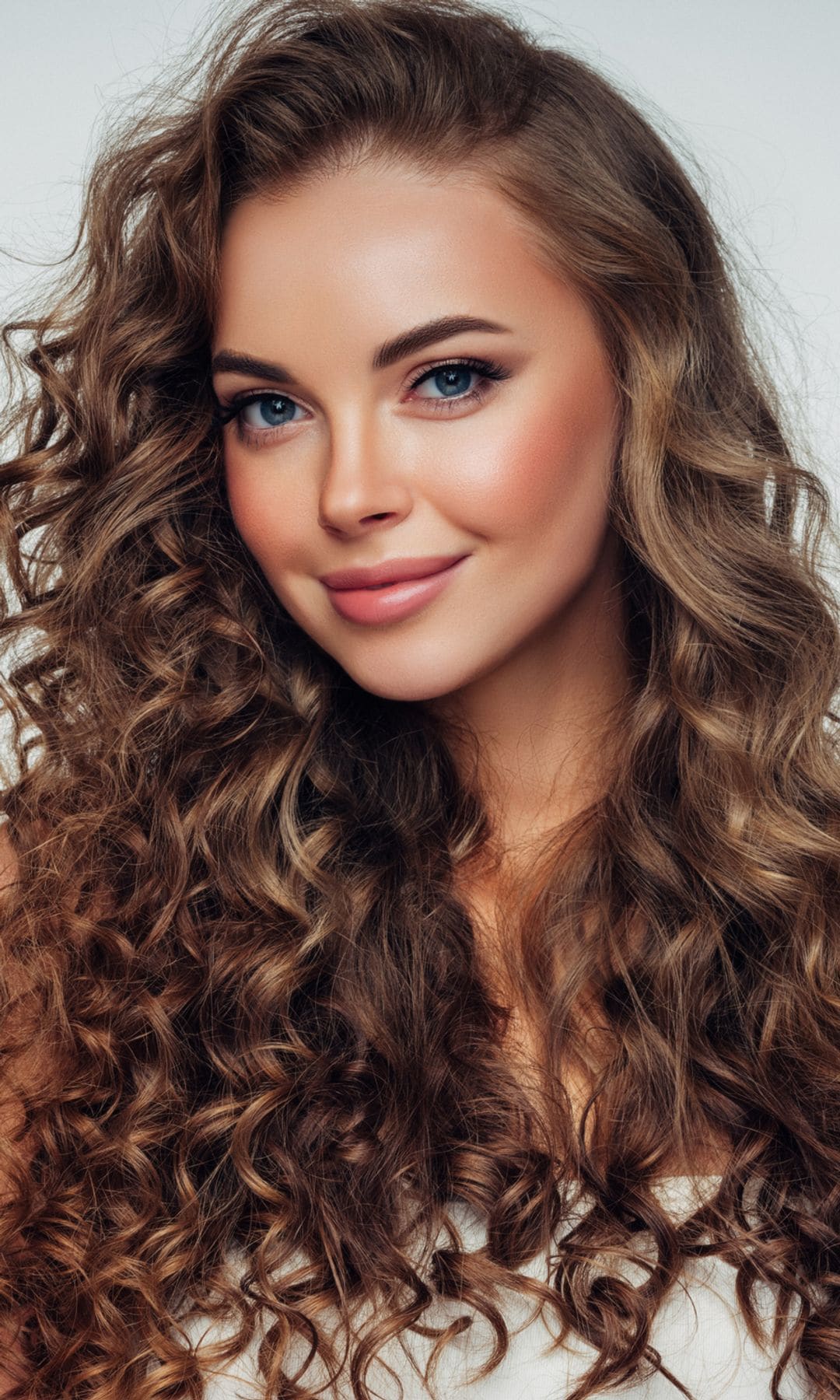 Mujer con cabello rizado
