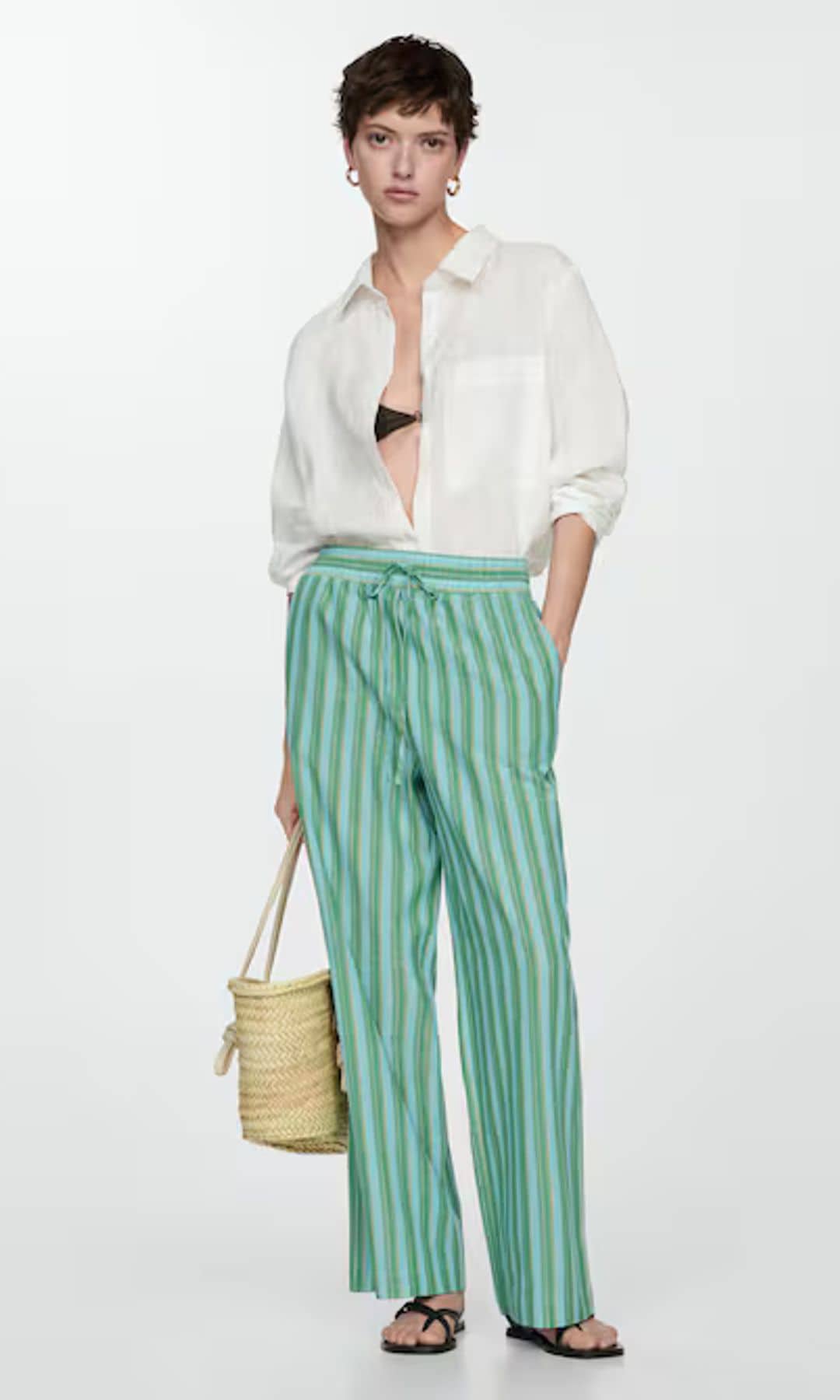 pantalon de rayas pijamero