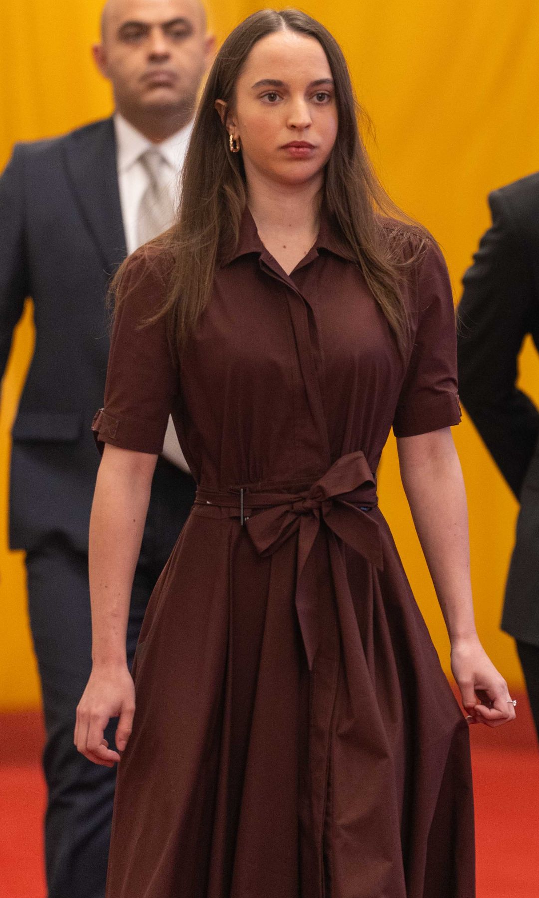 Salma de Jordania recupera en China un vestido camisero que estrenó su madre durante un encuentro con los Trump hace 8 años