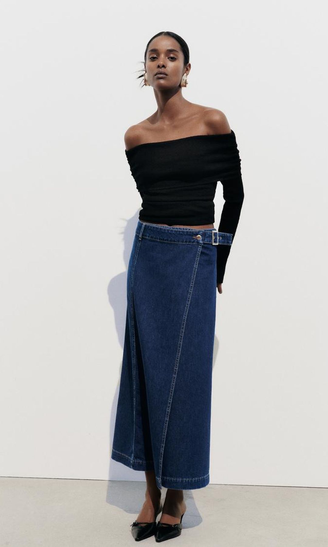 Falda denim Zara