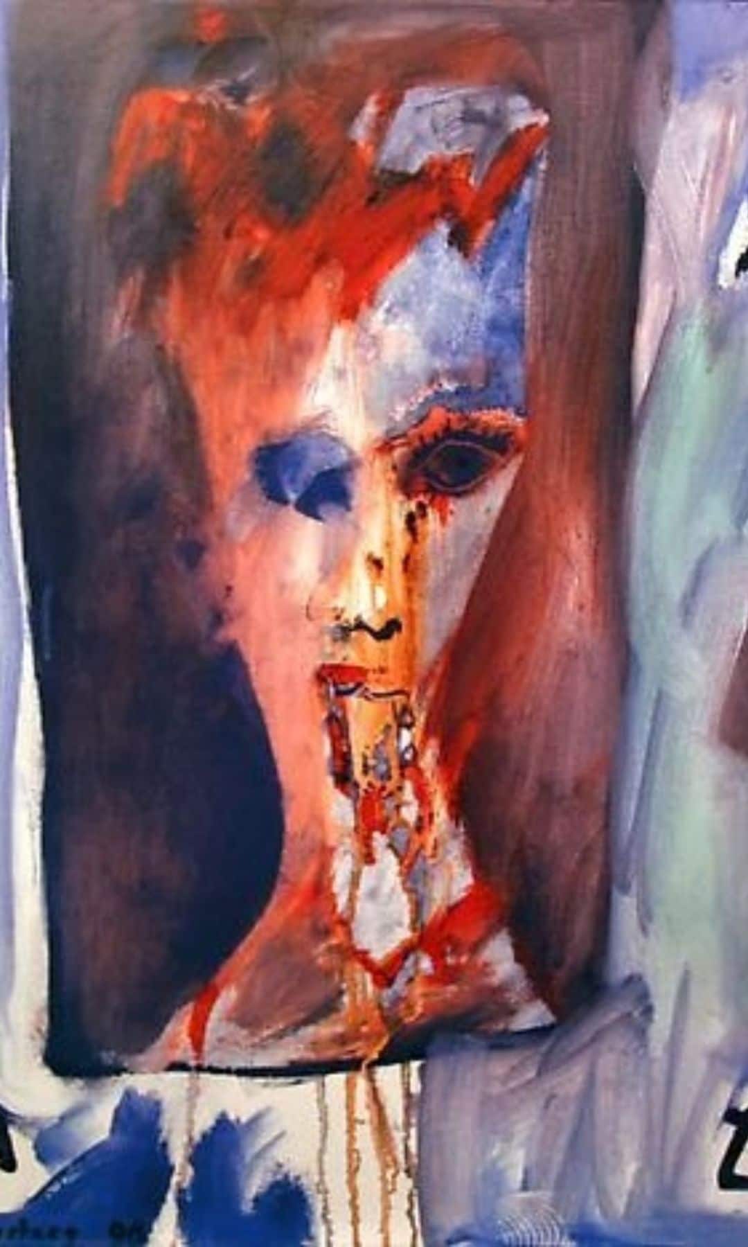 Pintura de Paul McCartney inspirada en David Bowie.