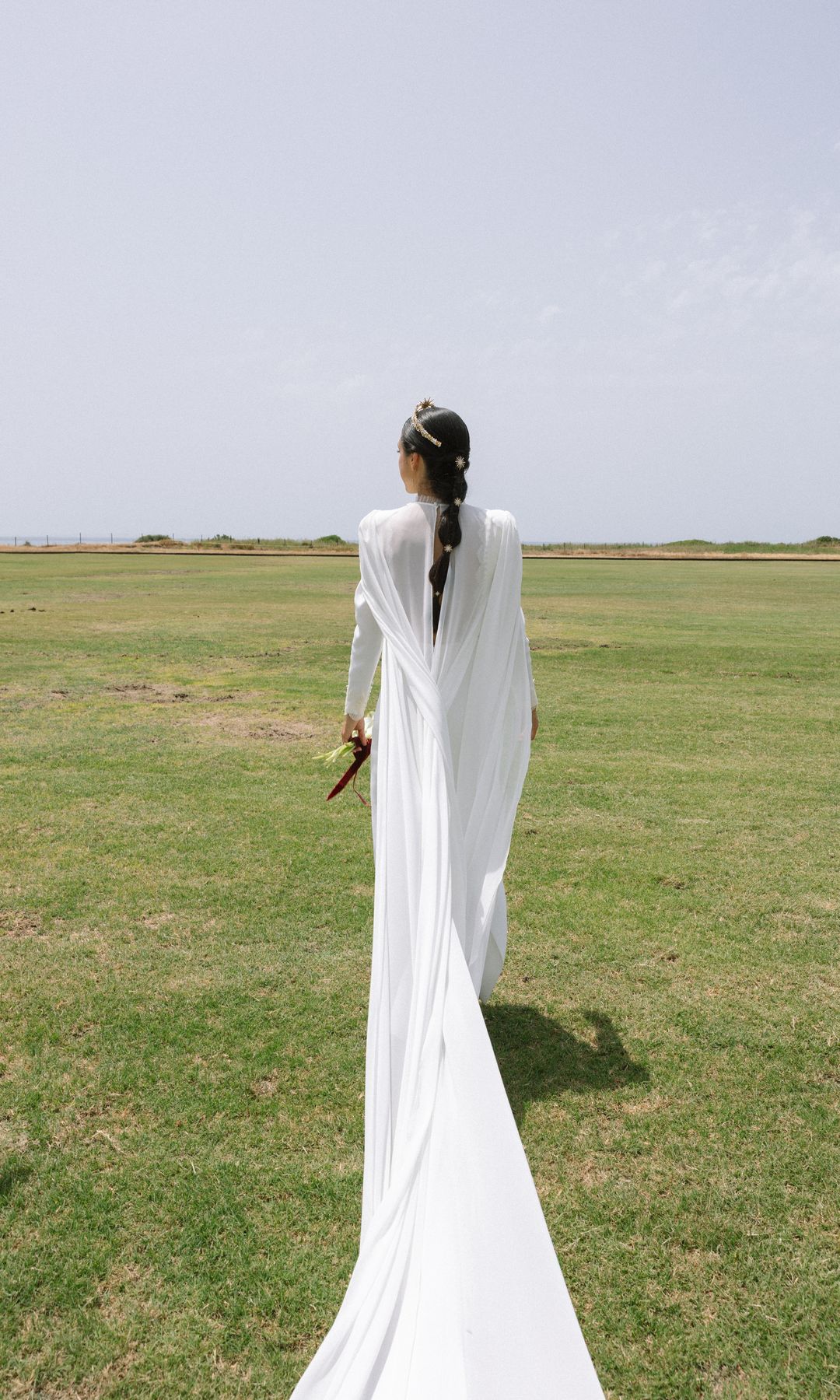 Vestido de novia con doble capa desmontable Franc Sarabia