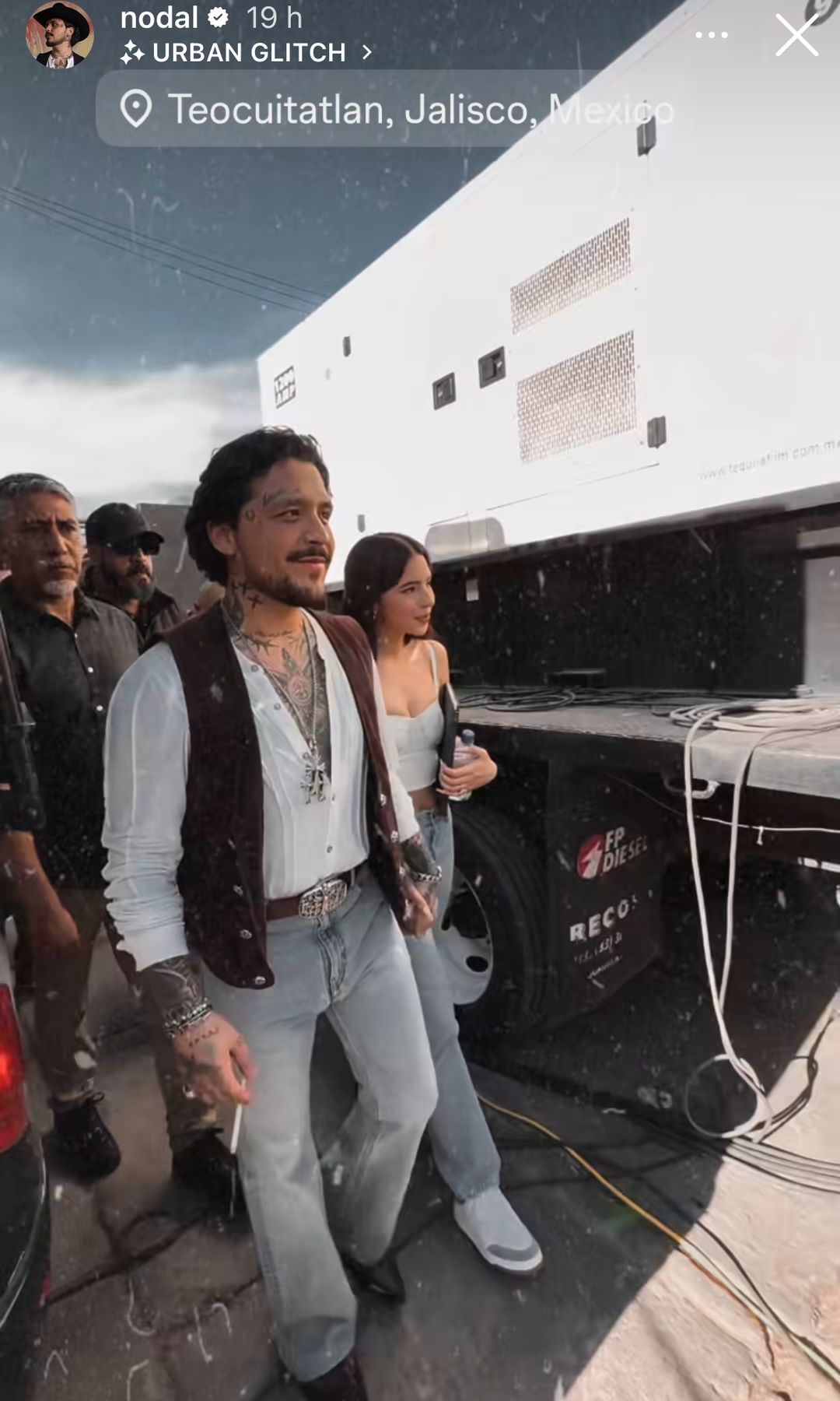 Ángela acompañó a Christian en la filmación de su video 'Amé'.
