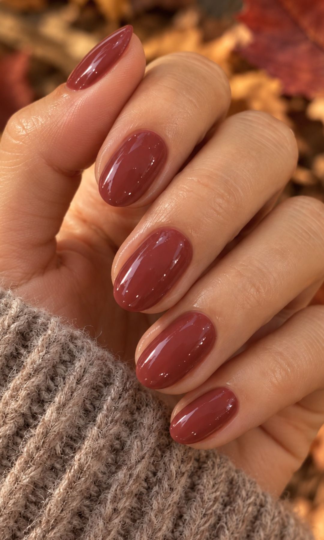 Manicura en color teja