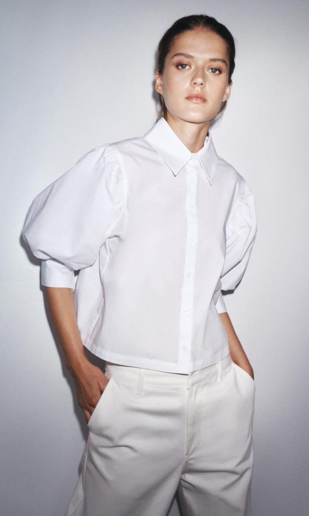 camisa blanca mangas abullonadas