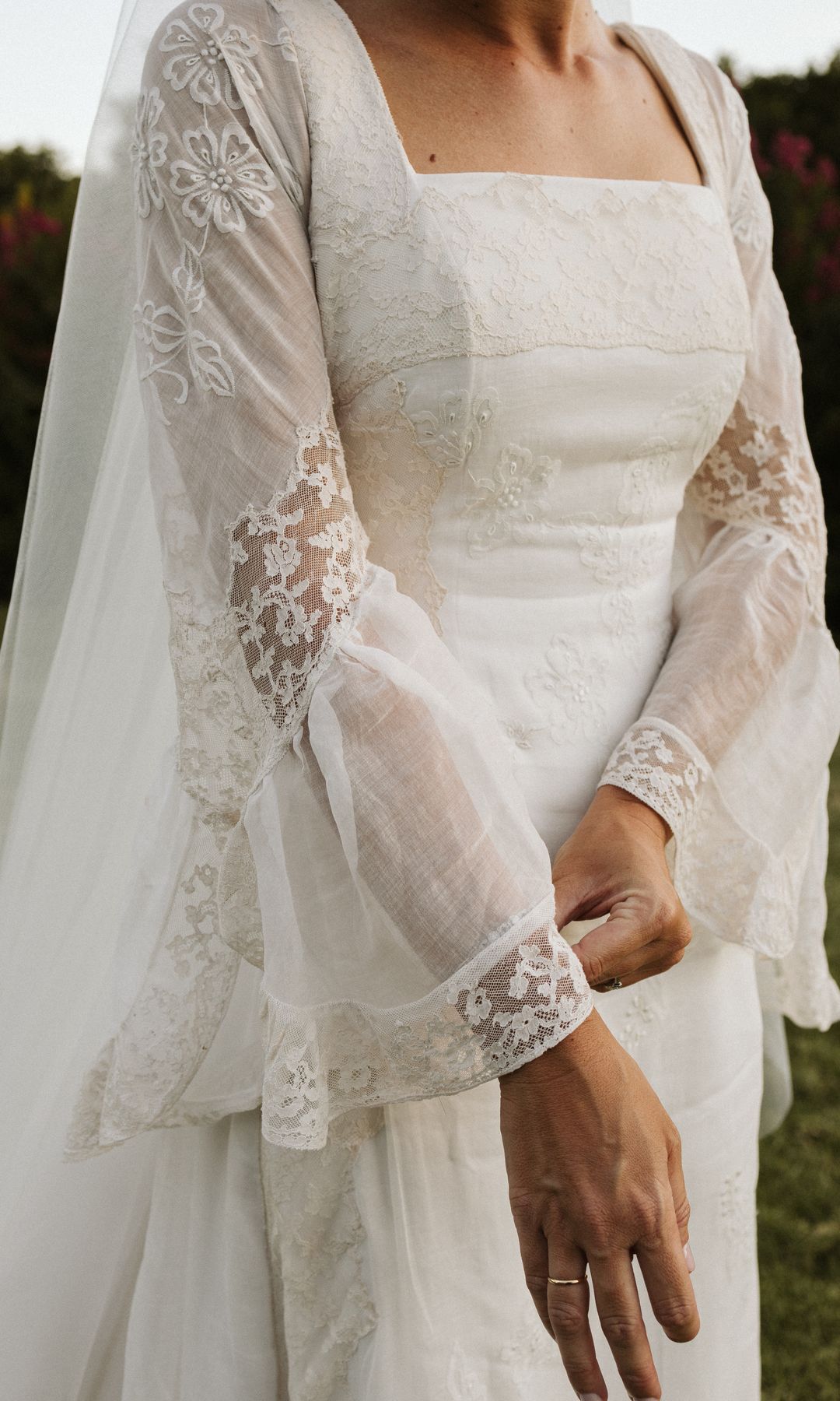 Mangas de novia con retales vintage