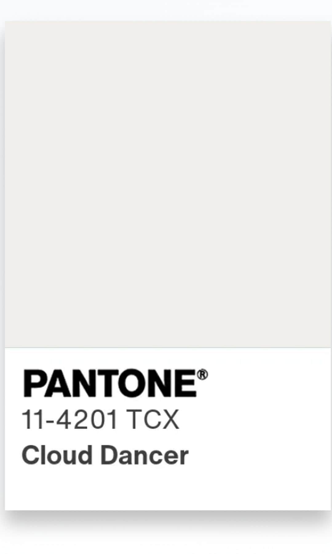 Pantone color del año: Cloud Dancer