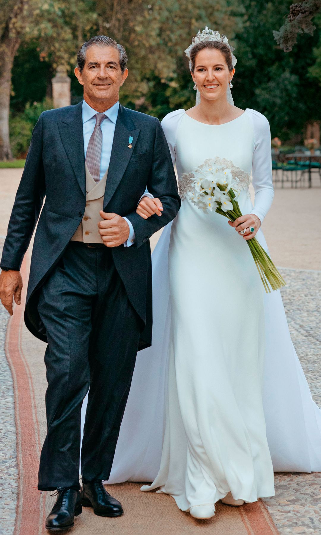 Victoria López-Quesada con su padre, Pedro López-Quesada