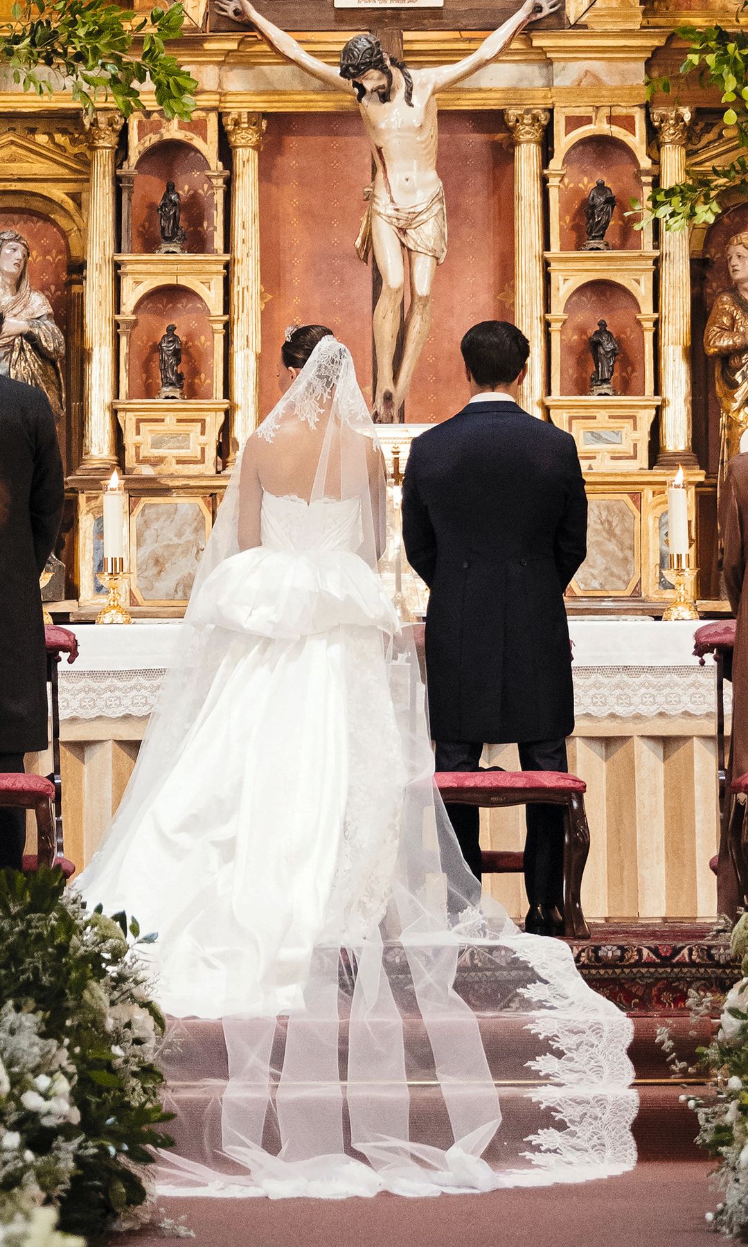 La ceremonia religiosa tuvo lugar por la tarde, en la parroquia Santa María de Caná, de la localidad madrileña de Pozuelo de Alarcón,