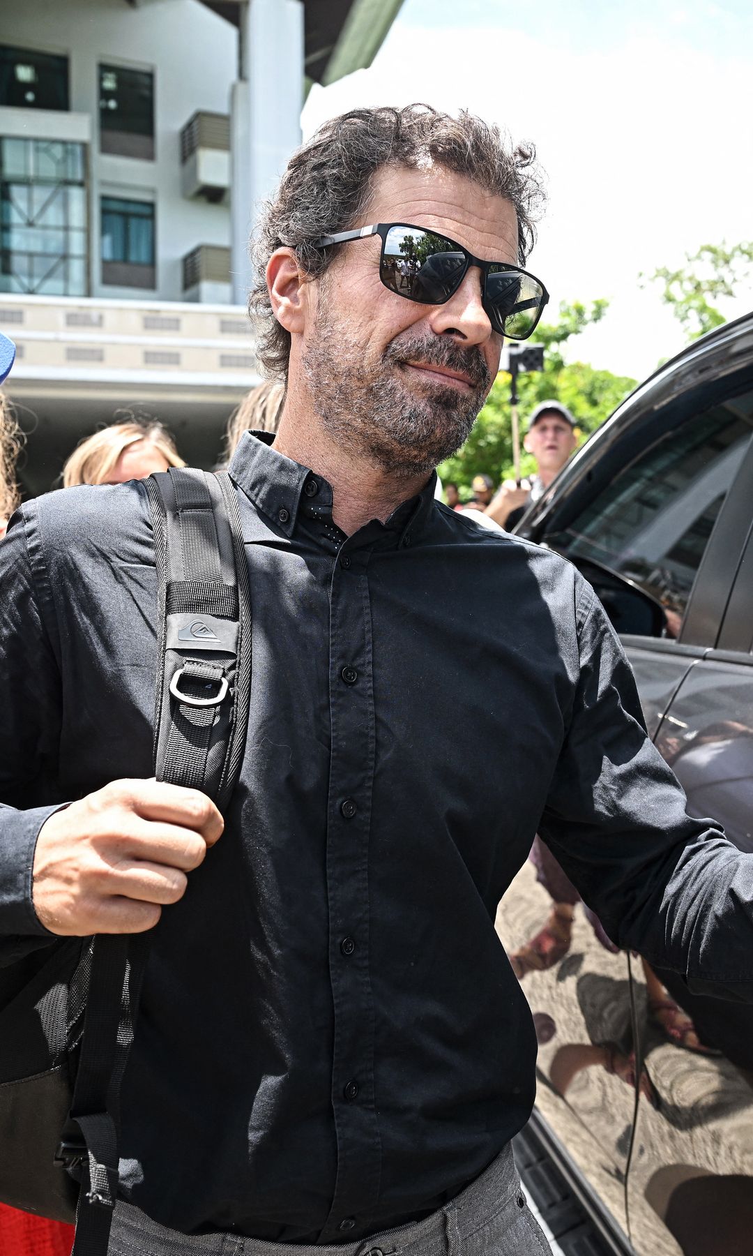 Spanish actor Rodolfo Sancho leaves court after his son Daniel Sancho Bronchalo was handed a life sentence for the murder of Colombian plastic surgeon Edwin Arrieta Arteaga on the island of Koh Pha Ngan in August 2023, at the Koh Samui Provincial Court on August 29, 2024. (Photo by Lillian SUWANRUMPHA / AFP) (Photo by LILLIAN SUWANRUMPHA/AFP via Getty Images)