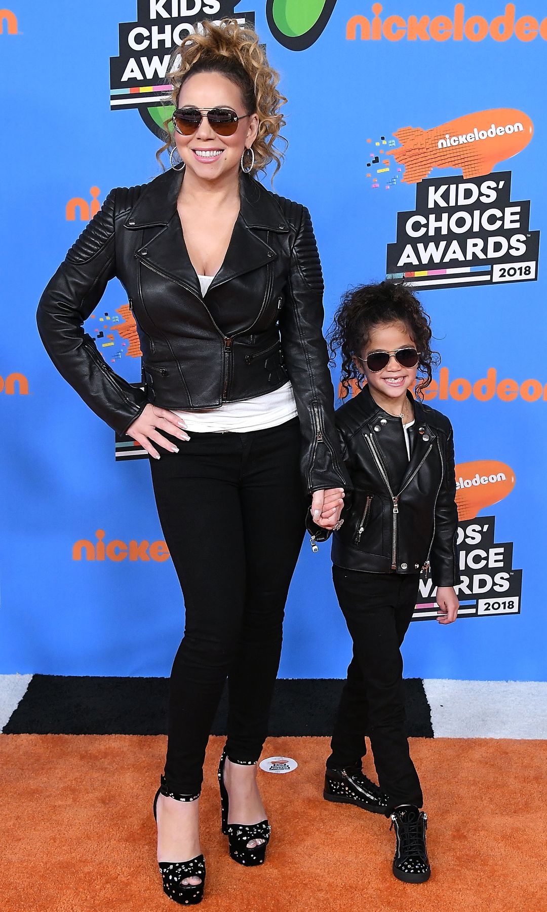 INGLEWOOD, CA - MARCH 24:  Mariah Carey, Monroe Cannon arrives at the Nickelodeon's 2018 Kids' Choice Awards at The Forum on March 24, 2018 in Inglewood, California.  (Photo by Steve Granitz/WireImage)