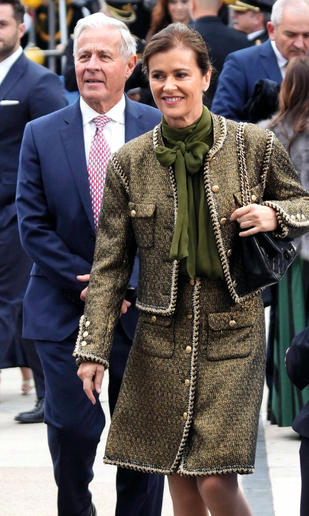 Nuria March, con un diseño de Chanel, y su marido, el financiero norteamericano Don Johnston III