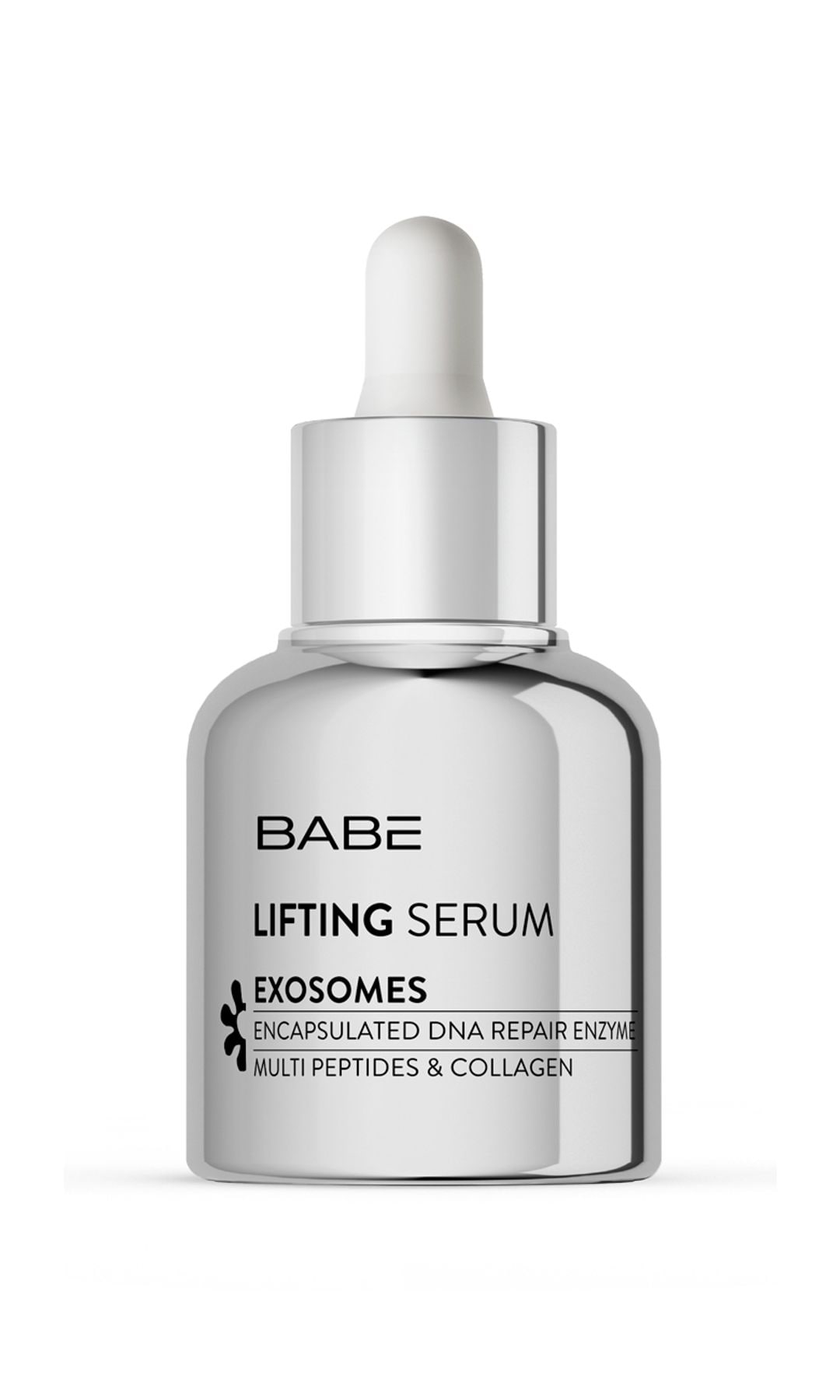 Sérum con exosomas, enzimas encapsuladas, péptidos y aminoácidos de colágeno: 'Lifting Serum' (42 €), de BABÉ.