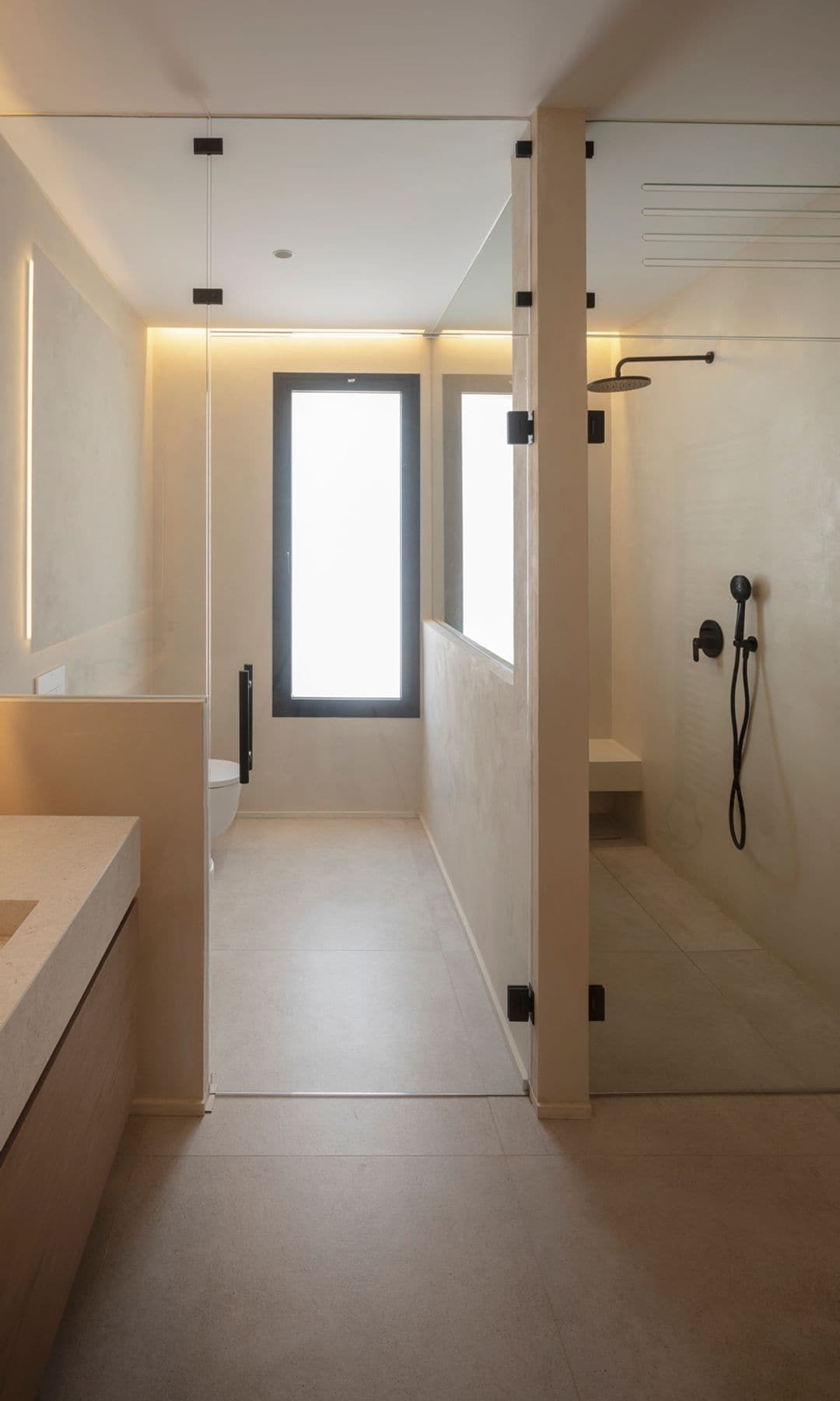 Baño compartimentado en cabinas