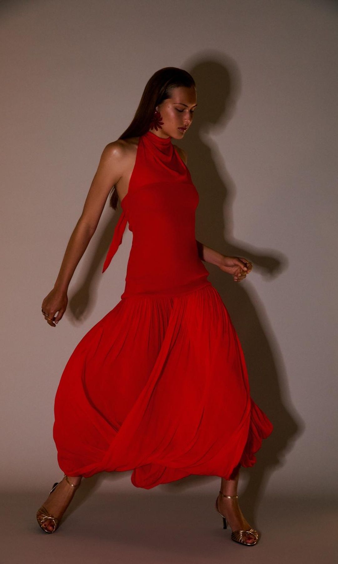 vestido rojo zara