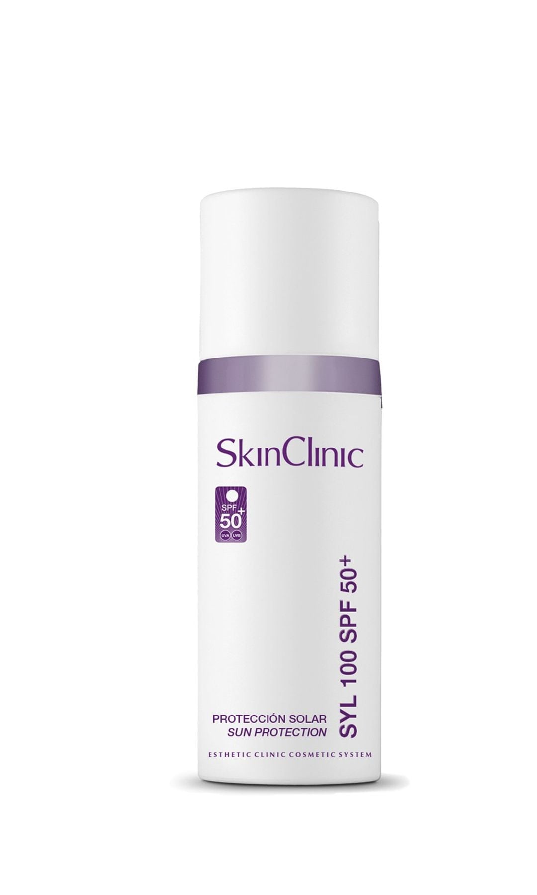 Crema de protección solar con ácido hialurónico y colágeno 'SYL 100 SPF 50+', de Skinclinic (40,60 euros)