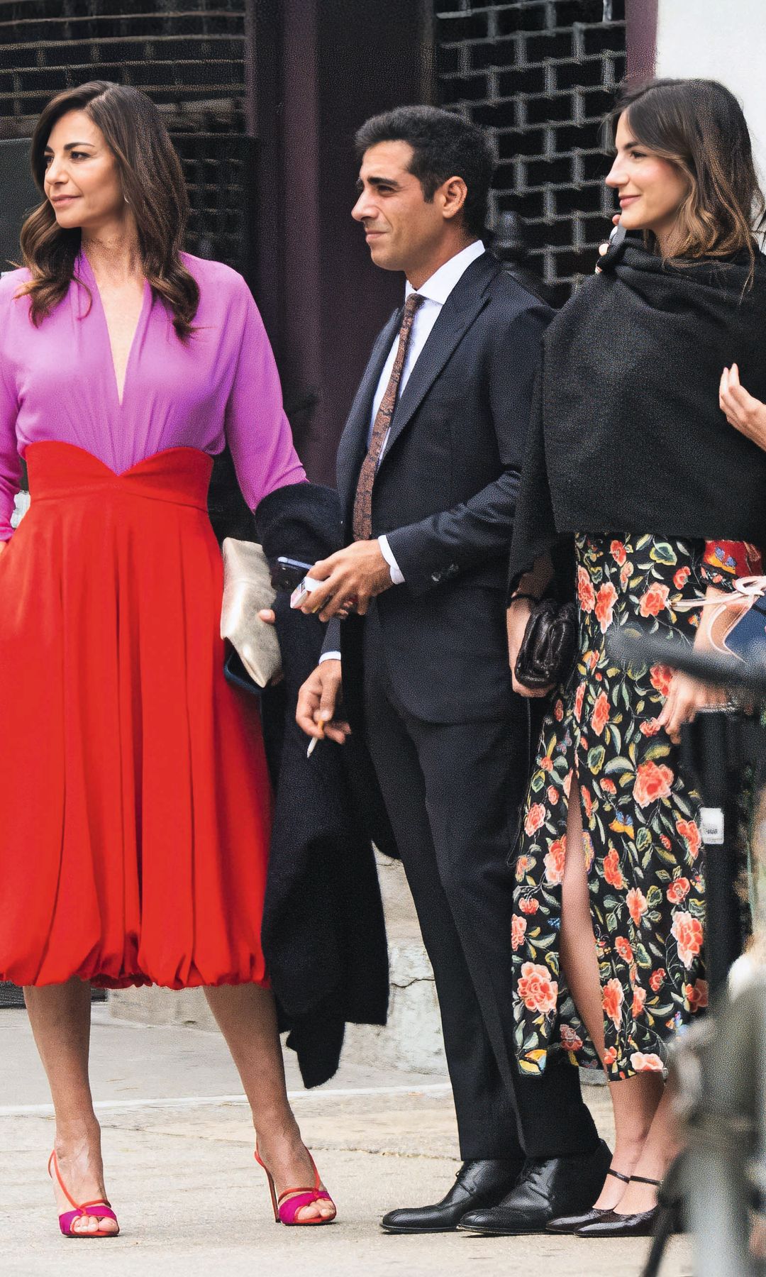 Mariló con su hijo, Alberto, y su nuera, Blanca. 