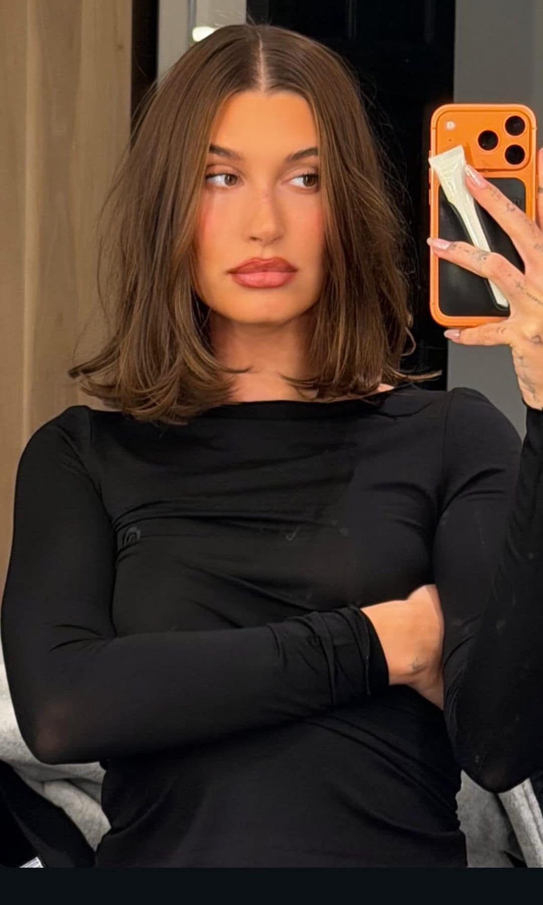 Hailey Bieber y su nuevo corte de pelo clavicut