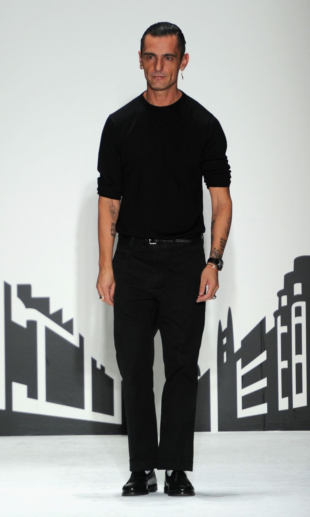 David Delfín presentando su colección en Nueva York (2010)
