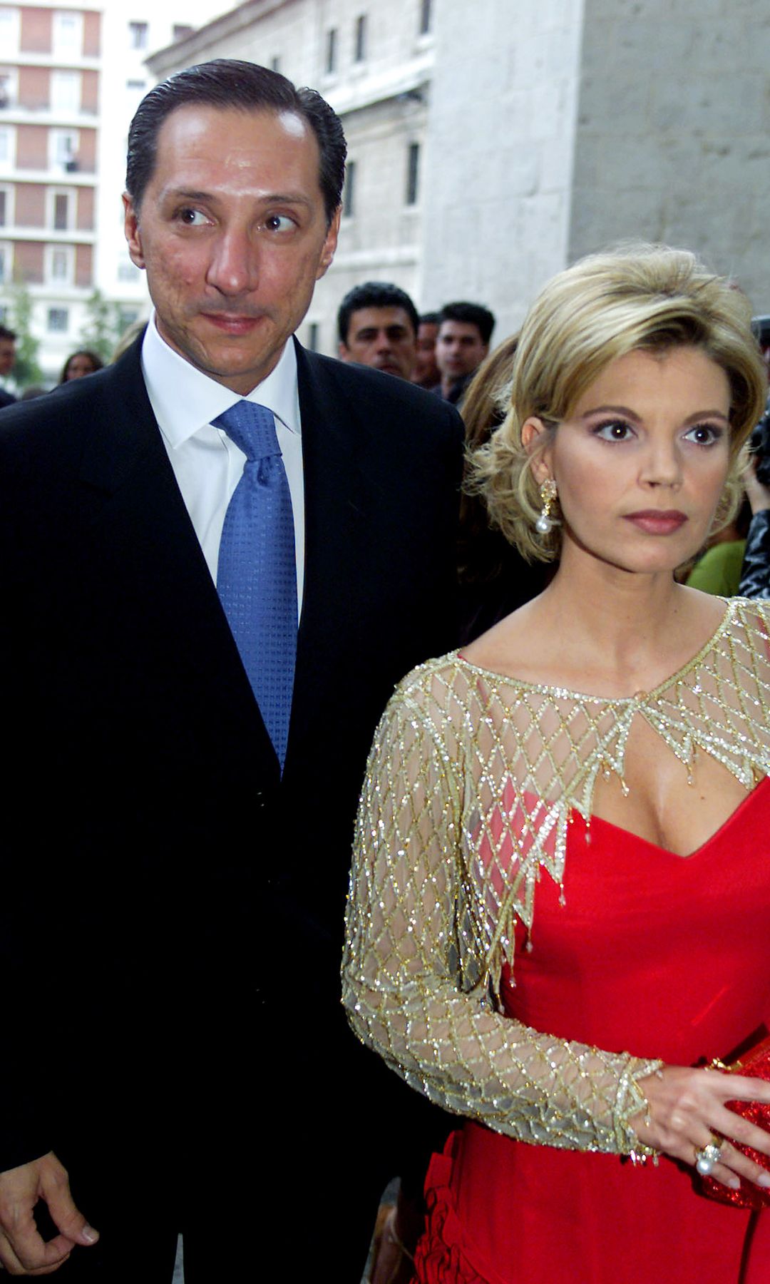 Terelu Campos y Alejandro Rubio en la boda de Manolo Sánchez y Cristina Domínguez en 2001  