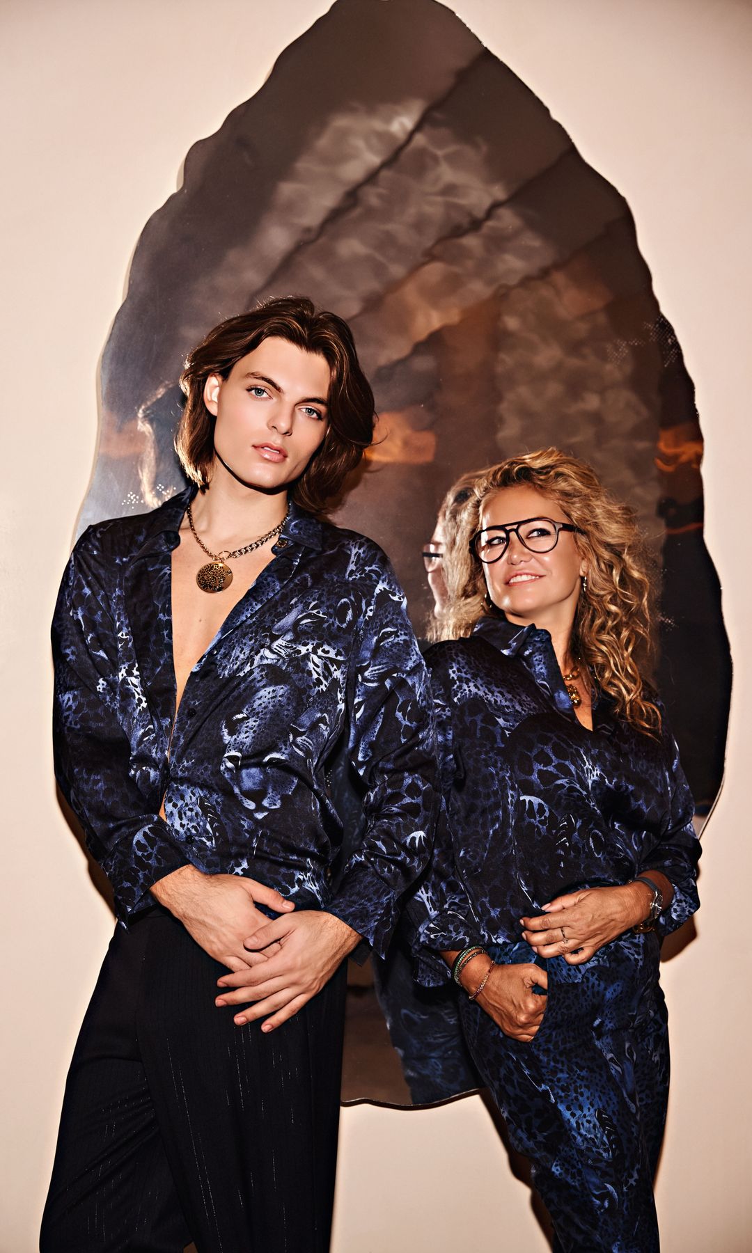 Damian junto a Maite Casademunt, directora creativa de la firma Lola Casademunt by Maite