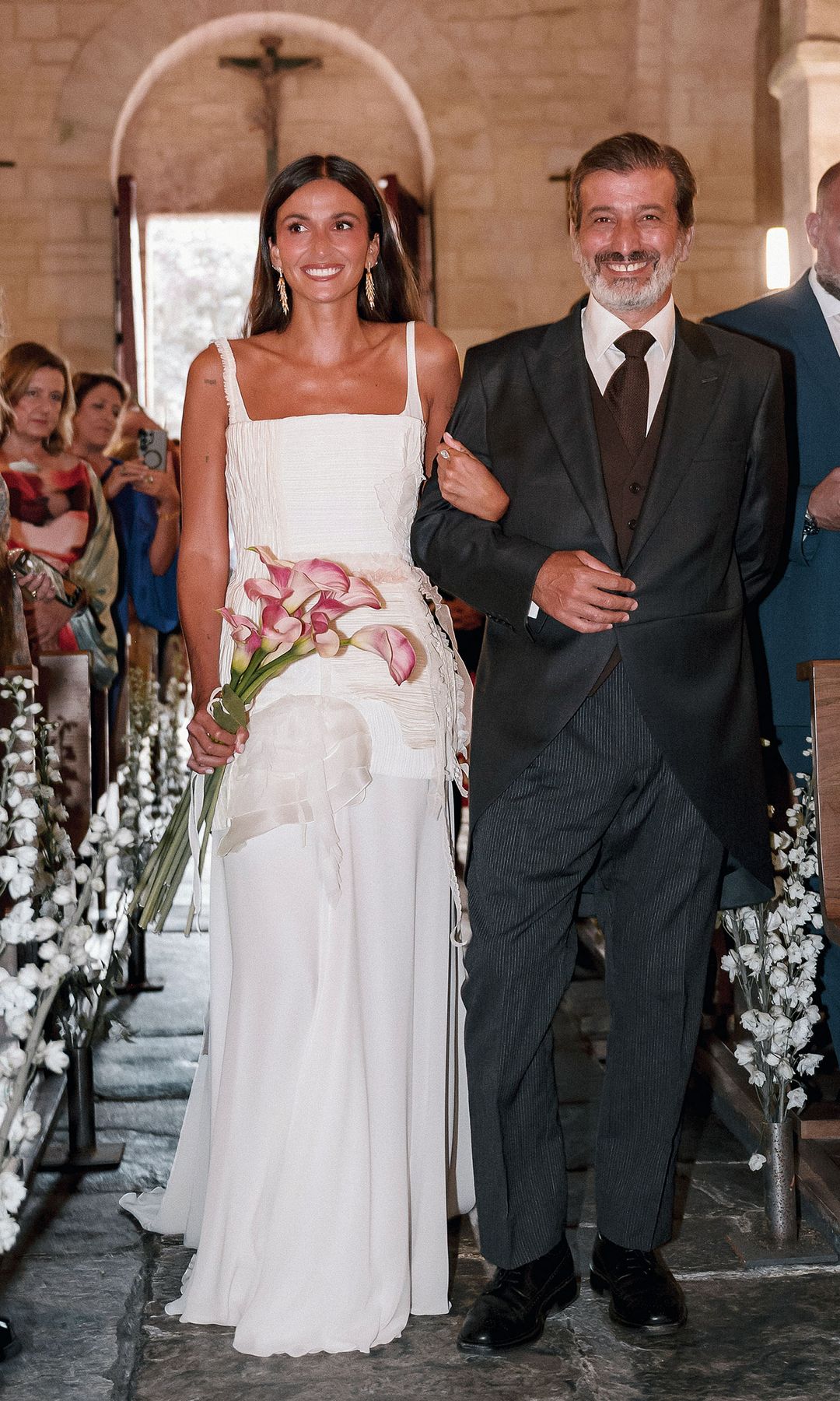 Alejandra con su padre, Sergio Navarro