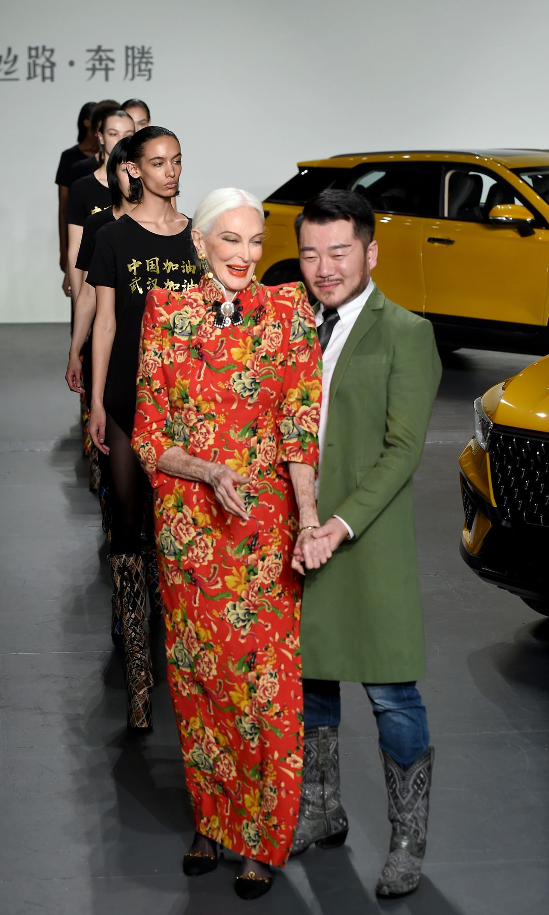 Carmen Dell'Orefice en la New York Fashion Week