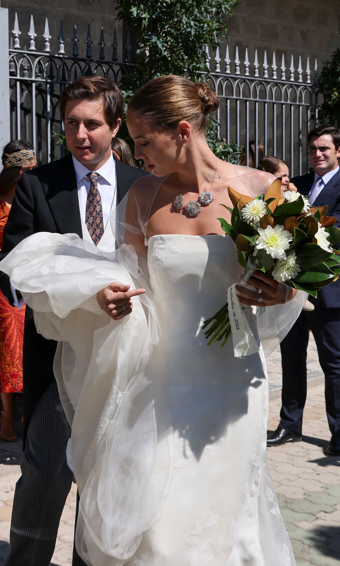 Paloma Vega-Penichet en su boda con José María Castañé Echevarría