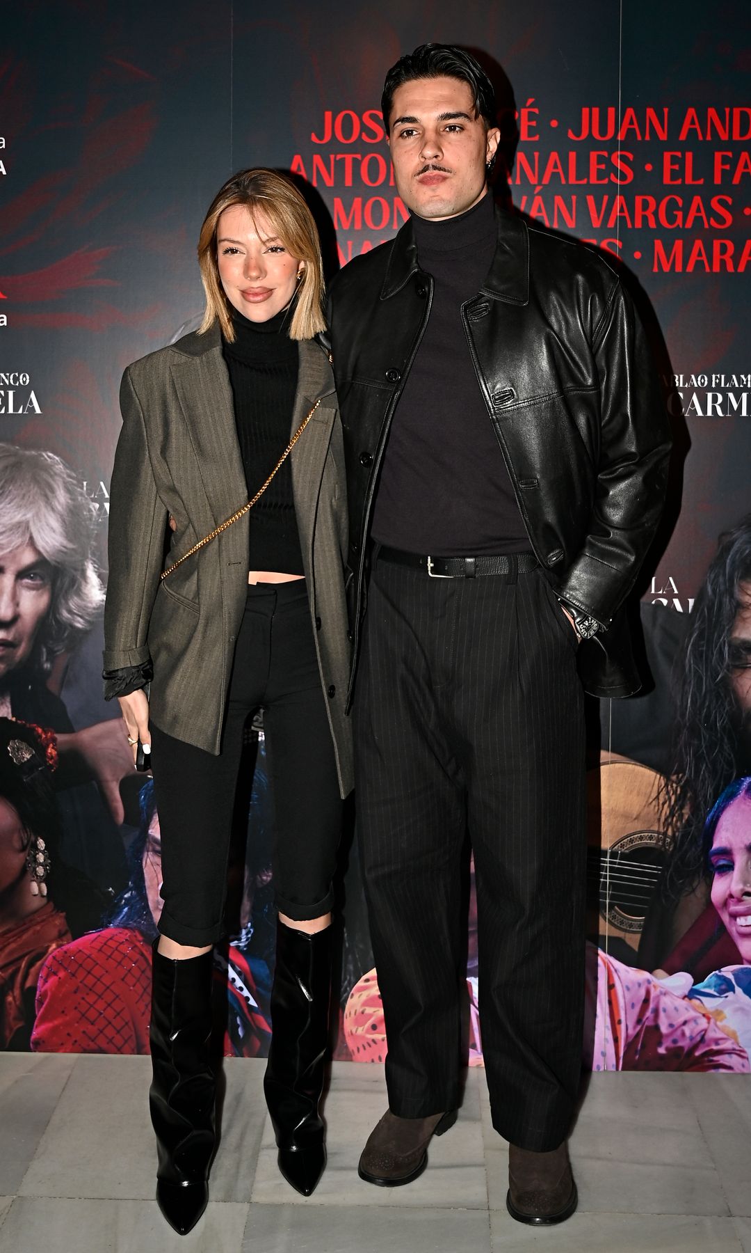 Alejandra Rubio y Carlo Costanzia durante el aniversario del tablao ‘La Carmela’ en el Teatro Calderón, a 21 de octubre de 2026, en Madrid